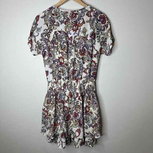 Banana Republic Multicolored Peasant Boho Paisley Tassel Tie Mini Dress Size XS - Picture 15 of 16